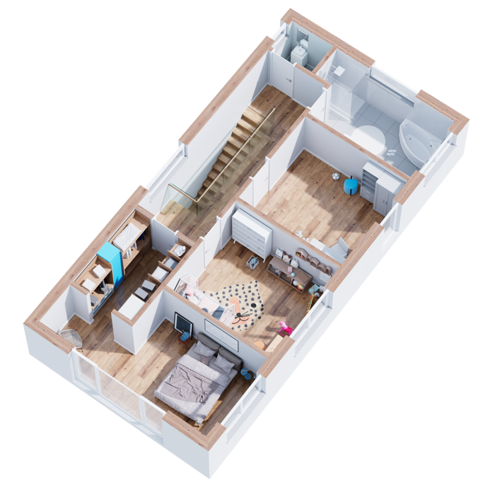 Grundriss Obergeschoss - ich will wohnen und arbeiten in einem Haus