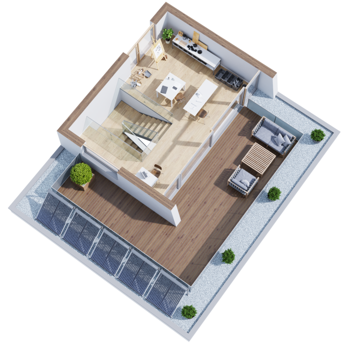 Grundriss Dachgeschoss - Musterhaus BE FREE 