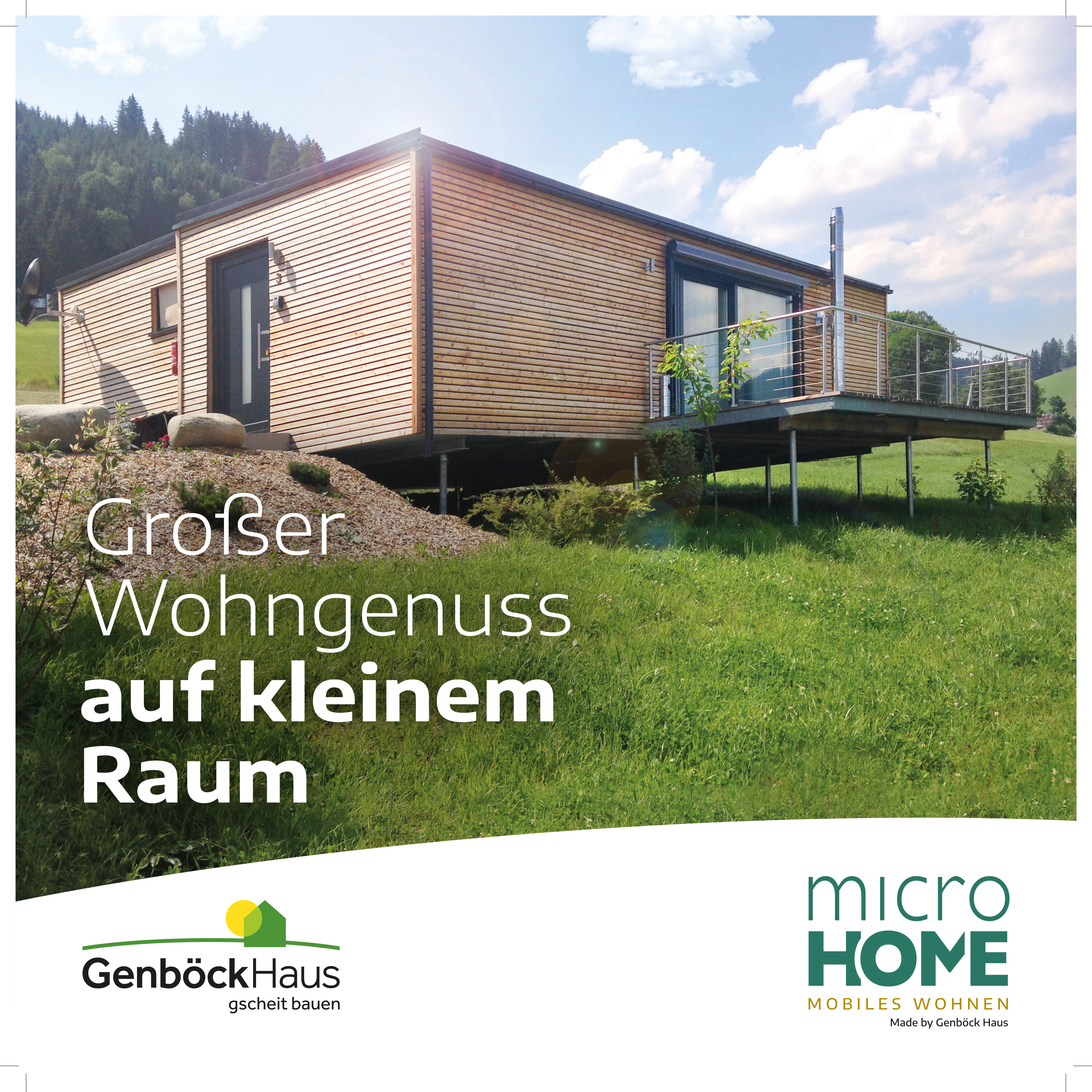 Katalog zum tiny haus microHOME von Gneböck Haus Hier finden Sie alle Infos und Varianten der Tiny Häuser von Genböck Haus.